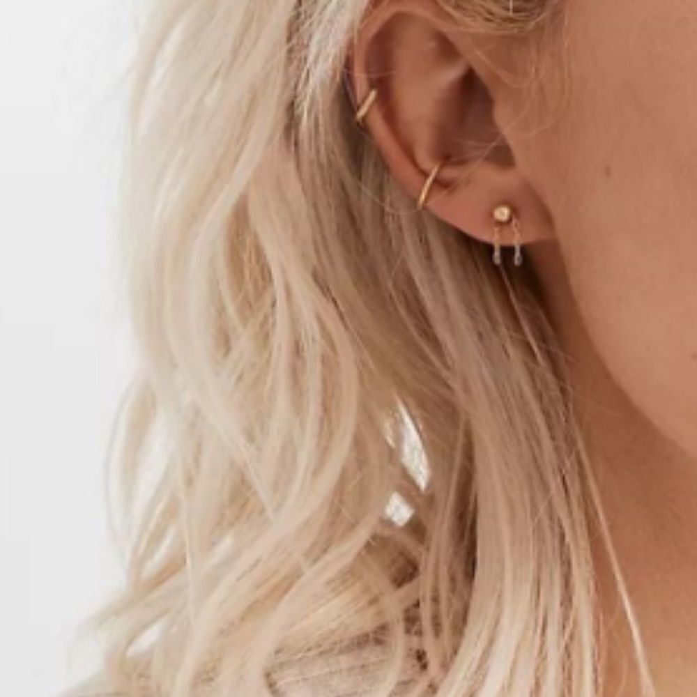 Madewell Chain Drop Stud Earrings
